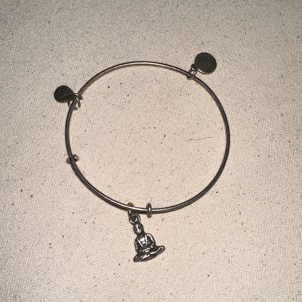 Alex and Ani Silver Buddha Charm Bracelet